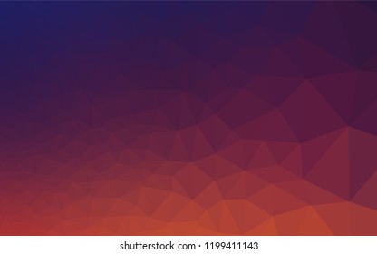 Dark Blue, Red vector abstract polygonal cover. Triangular geometric sample with gradient.  The completely new template can be used for your brand book.