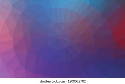 Dark Blue, Red vector abstract mosaic background. A sample with polygonal shapes. The textured pattern can be used for background.
