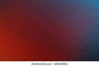 Dark Blue, Red vector abstract polygonal texture. Brand new colored illustration in blurry style with gradient. A completely new template for your business design.