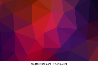 Dark Blue, Red vector abstract mosaic backdrop. Creative illustration in halftone style with triangles. Brand new design for your business.