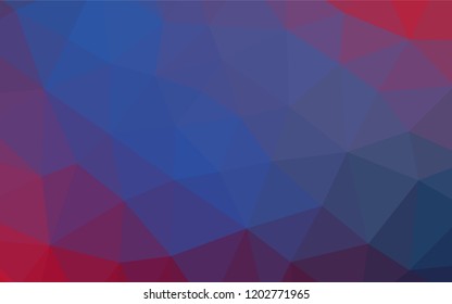 Dark Blue, Red vector abstract mosaic background. Creative illustration in halftone style with gradient. A new texture for your design.