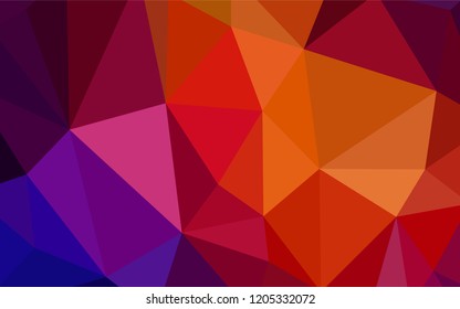 Dark Blue, Red vector abstract polygonal template. Colorful abstract illustration with triangles. Pattern for a brand book's backdrop.