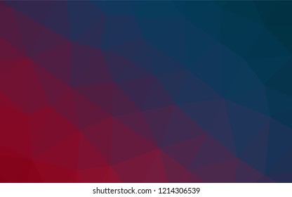 Dark Blue, Red vector abstract mosaic backdrop. An elegant bright illustration with gradient. The textured pattern can be used for background.