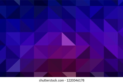Dark Blue, Red vector abstract mosaic backdrop. Polygonal abstract illustration with gradient. Polygonal design for your web site.