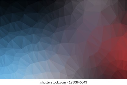 Dark Blue, Red vector abstract mosaic pattern. A sample with polygonal shapes. A completely new template for your business design.
