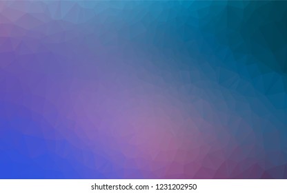 Dark Blue, Red vector abstract polygonal cover. Geometric illustration in Origami style with gradient.  Triangular pattern for your business design.
