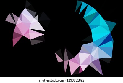 Dark Blue, Red vector abstract polygonal texture. Colorful abstract illustration with gradient. Triangular pattern for your business design.