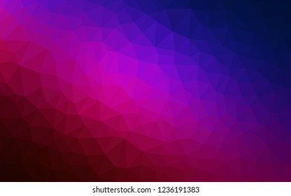 Dark Blue, Red vector abstract polygonal background. Colorful abstract illustration with triangles. New template for your brand book.