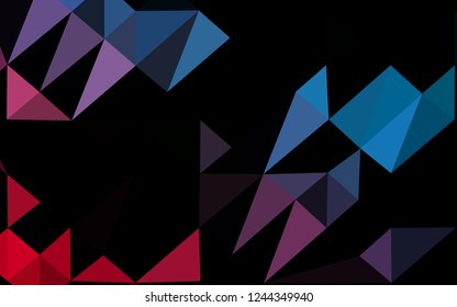 Dark Blue, Red vector abstract mosaic pattern. Modern geometrical abstract illustration with gradient. Completely new design for your business.