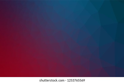 Dark Blue, Red vector abstract polygonal texture. A vague abstract illustration with gradient. The completely new template can be used for your brand book.