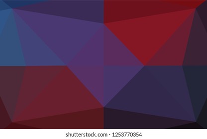 Dark Blue, Red vector abstract mosaic background. Glitter abstract illustration with an elegant design. The completely new template can be used for your brand book.