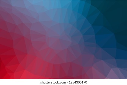 Dark Blue, Red vector abstract polygonal texture. Brand new colored illustration in blurry style with gradient. The completely new template can be used for your brand book.