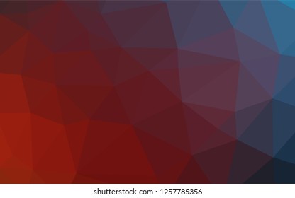 Dark Blue, Red vector abstract polygonal layout. Creative geometric illustration in Origami style with gradient. A completely new design for your business.