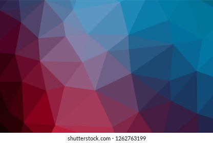 Dark Blue, Red vector abstract polygonal texture. A vague abstract illustration with gradient. The completely new template can be used for your brand book.