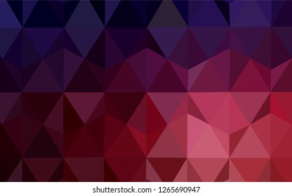 Dark Blue, Red vector abstract polygonal pattern. Creative illustration in halftone style with triangles. A completely new design for your leaflet.