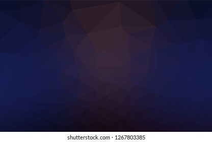 Dark Blue, Red vector abstract polygonal layout. Triangular geometric sample with gradient.  The best triangular design for your business.