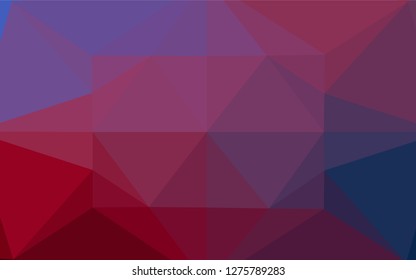 Dark Blue, Red vector abstract mosaic background. Creative illustration in halftone style with gradient. The elegant pattern can be used as part of a brand book.