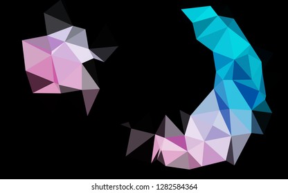 Dark Blue, Red vector abstract mosaic pattern. Glitter abstract illustration with an elegant design. New texture for your design.