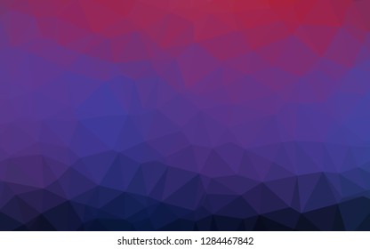 Dark Blue, Red vector abstract polygonal layout. Geometric illustration in Origami style with gradient. Textured pattern for background.