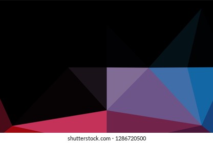 Dark Blue, Red vector abstract mosaic pattern. Shining illustration, which consist of triangles. Brand new style for your business design.