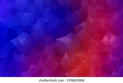 Dark Blue, Red vector abstract mosaic pattern. Creative illustration in halftone style with triangles. Brand new style for your business design.