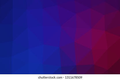 Dark Blue, Red vector abstract polygonal cover. Colorful illustration in abstract style with gradient. The best triangular design for your business.