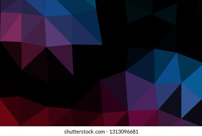 Dark Blue, Red vector abstract mosaic backdrop. Colorful illustration in Origami style with gradient.  Polygonal design for your web site.