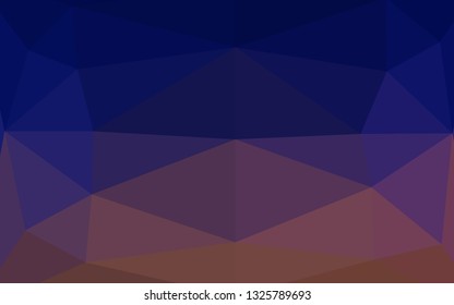 Dark Blue, Red vector abstract polygonal texture. Triangular geometric sample with gradient.  Brand new style for your business design.
