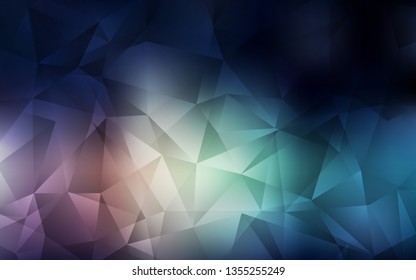 Dark Blue, Red vector abstract mosaic pattern. Creative illustration in halftone style with triangles. Polygonal design for your web site.