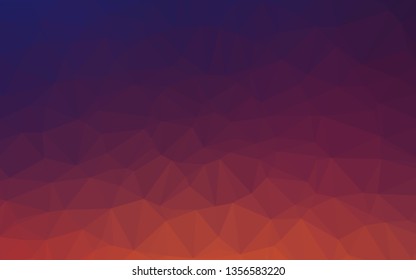 Dark Blue, Red vector abstract mosaic pattern. Shining illustration, which consist of triangles. Completely new template for your business design.