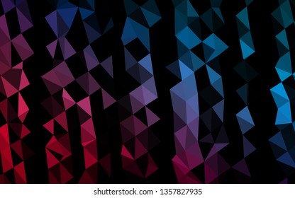 Dark Blue, Red vector abstract mosaic background. Colorful illustration in abstract style with gradient. Template for a cell phone background.
