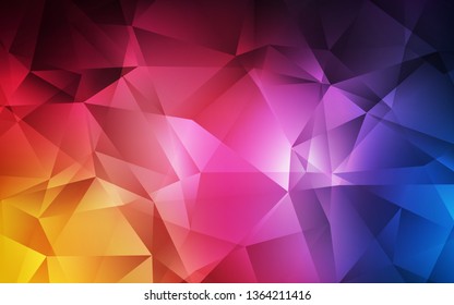 Dark Blue, Red vector abstract polygonal template. Shining polygonal illustration, which consist of triangles. Brand new style for your business design.
