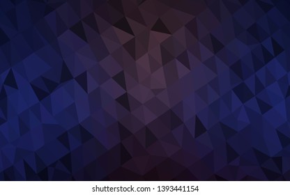 Dark Blue, Red vector abstract mosaic pattern. Colorful illustration in abstract style with gradient. Triangular pattern for your business design.