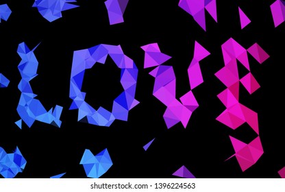 Dark Blue, Red vector abstract polygonal cover. An elegant bright illustration with gradient. Completely new design for your business.