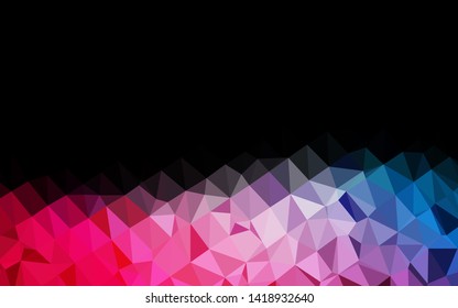 Dark Blue, Red vector abstract mosaic pattern. An elegant bright illustration with gradient. Textured pattern for background.