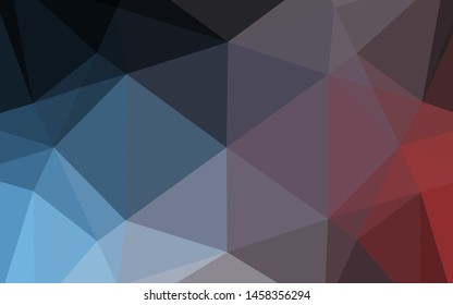 Dark Blue, Red vector abstract polygonal layout. Colorful illustration in abstract style with gradient. The elegant pattern can be used as part of a brand book.