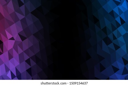 Dark Blue, Red vector abstract polygonal layout. A sample with polygonal shapes. Polygonal design for your web site.