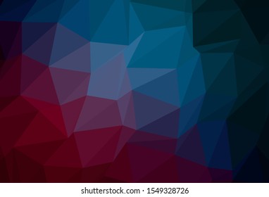 Dark Blue, Red vector abstract polygonal cover. A sample with polygonal shapes. Brand new style for your business design.