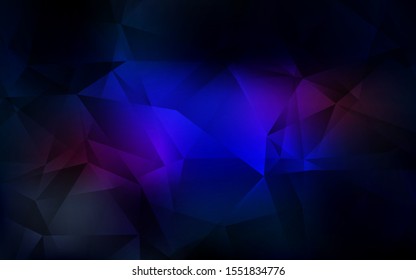 Dark Blue, Red vector abstract mosaic background. Modern abstract illustration with triangles. New template for your brand book.