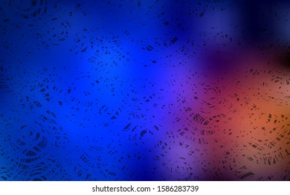 Dark Blue, Red vector abstract doodle wallpaper. Decorative shining illustration with doodles on abstract template. The textured pattern can be used for website.