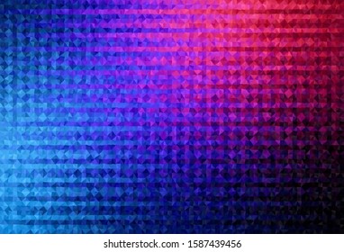 Dark Blue, Red vector abstract polygonal background. Modern abstract illustration with triangles. Triangular pattern for your design.