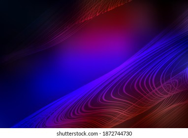Dunkelblau, rote Vektorgrafik, abstrakter unscharfer Hintergrund. Neue farbige Illustration im unscharfen Stil mit Farbverlauf. Hintergrund für ein Handy.