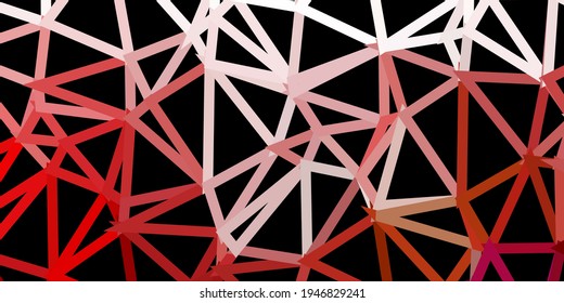Plantilla de triángulo abstracto de vector rojo azul oscuro. Ilustración inteligente en estilo faceta con triángulos abstractos. Tu negocio.