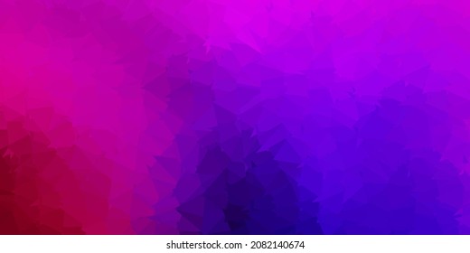 Patrón de triángulo abstracto de vector rojo azul oscuro. Ilustración abstracta colorida con triángulos gradientes. Muestra para tus diseños.