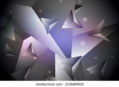 Dark Blue, Red vector abstract polygonal template. Colorful illustration in abstract style with triangles. Best triangular design for your business.