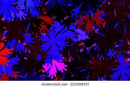 Dark Blue, Red vector abstract backdrop with flowers. Flowers with gradient on white background. Brand new style for your business design.