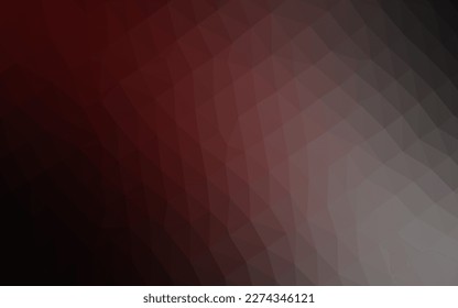 Dark Blue, Red vector abstract polygonal cover. Triangular geometric sample with gradient.  The best triangular design for your business.