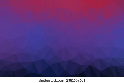 Dark Blue, Red vector abstract polygonal texture. Geometric illustration in Origami style with gradient. Template for your brand book.