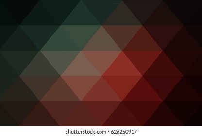 Dark Blue, Red vector abstract textured polygonal background. Blurry triangle design. Pattern can be used for background.