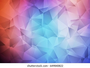Dark Blue, Red vector abstract polygonal background. Colorful abstract illustration with gradient. A new texture for your design.